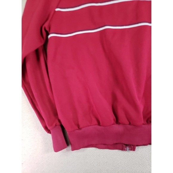 Vintage The Sports Scene Jacket Mens Medium Red Ribbed Full Zip Pockets Outdoor - Picture 4 of 11